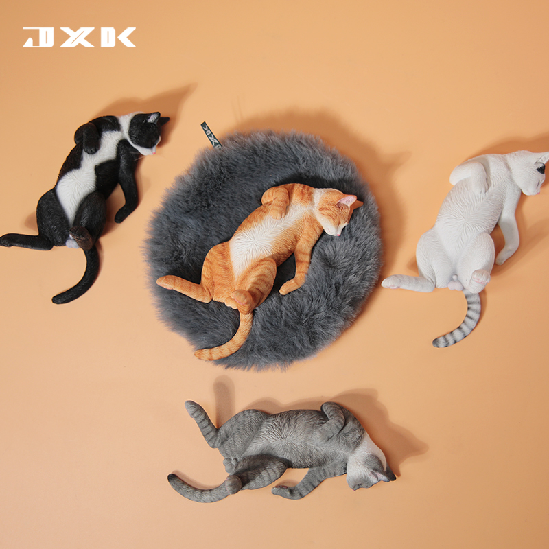 Jxk 1/6 Sleepy Cat 5.0 Model Cute Creative Healing Pet Cat Figurine Peripheral Collectible