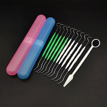 Toothpick artifact curved hook toothpick tooth cleaning tool to remove tooth seam tooth hole plug probe household oral care