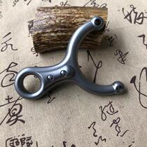 Non-polar titanium alloy tc21 numerical control ball head slingshot patch slingshot slingshot slingshot flat leather rib slingshot single-card slingshot
