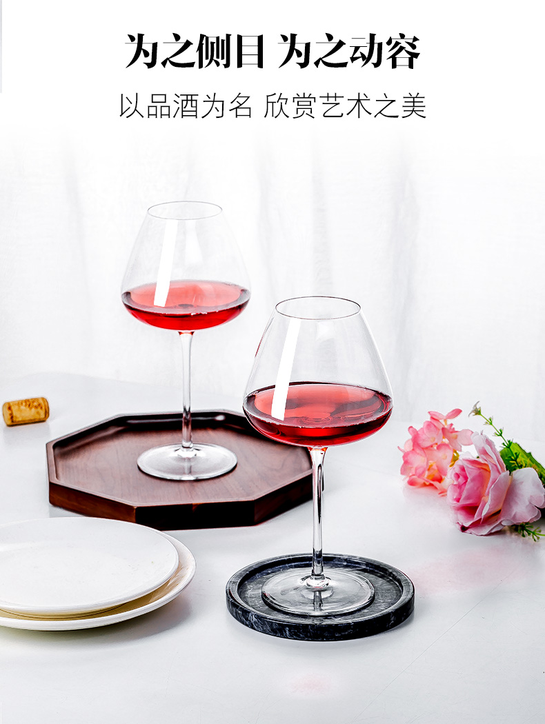 Burgundy pha lê đỏ ly 2 nhà lớn bụng châu Âu nho lớn cặp 6 ly rượu vang - Rượu vang ly vang đỏ