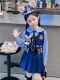 [Authentic Judy] Girls' Autumn Bunny Police Officer Outfit Children's Stylish Jk Skirt Lolita Princess Dress