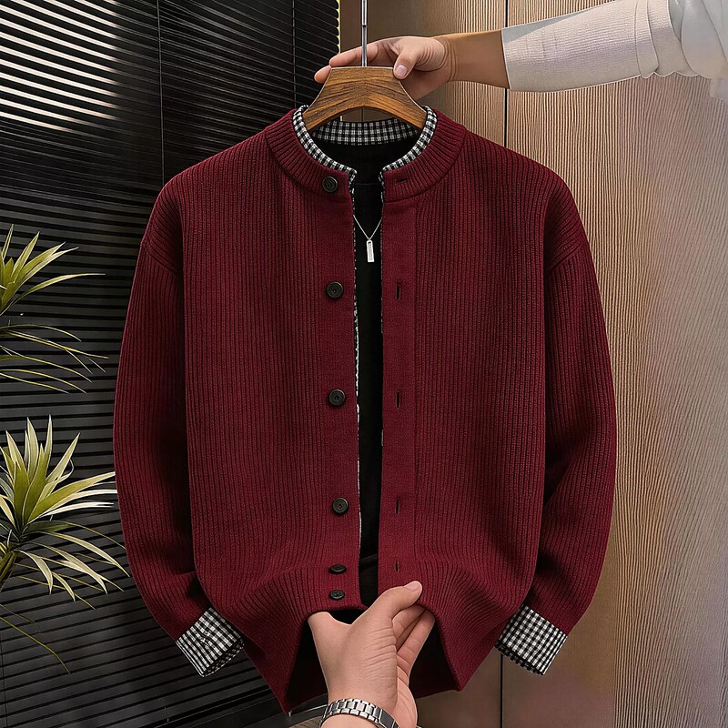 Kuraishi Kazuki Trendy Brand Autumn New Style Fake Two-Piece Knitted Cardigan Men's Casual Loose Zodiac Year Sweater Jacket Kuraishi Kazuki Trendy Brand Autumn New Style Fake Two-Piece Knitted Cardigan Men's Casual Loose Zodiac Year Sweater Jacket