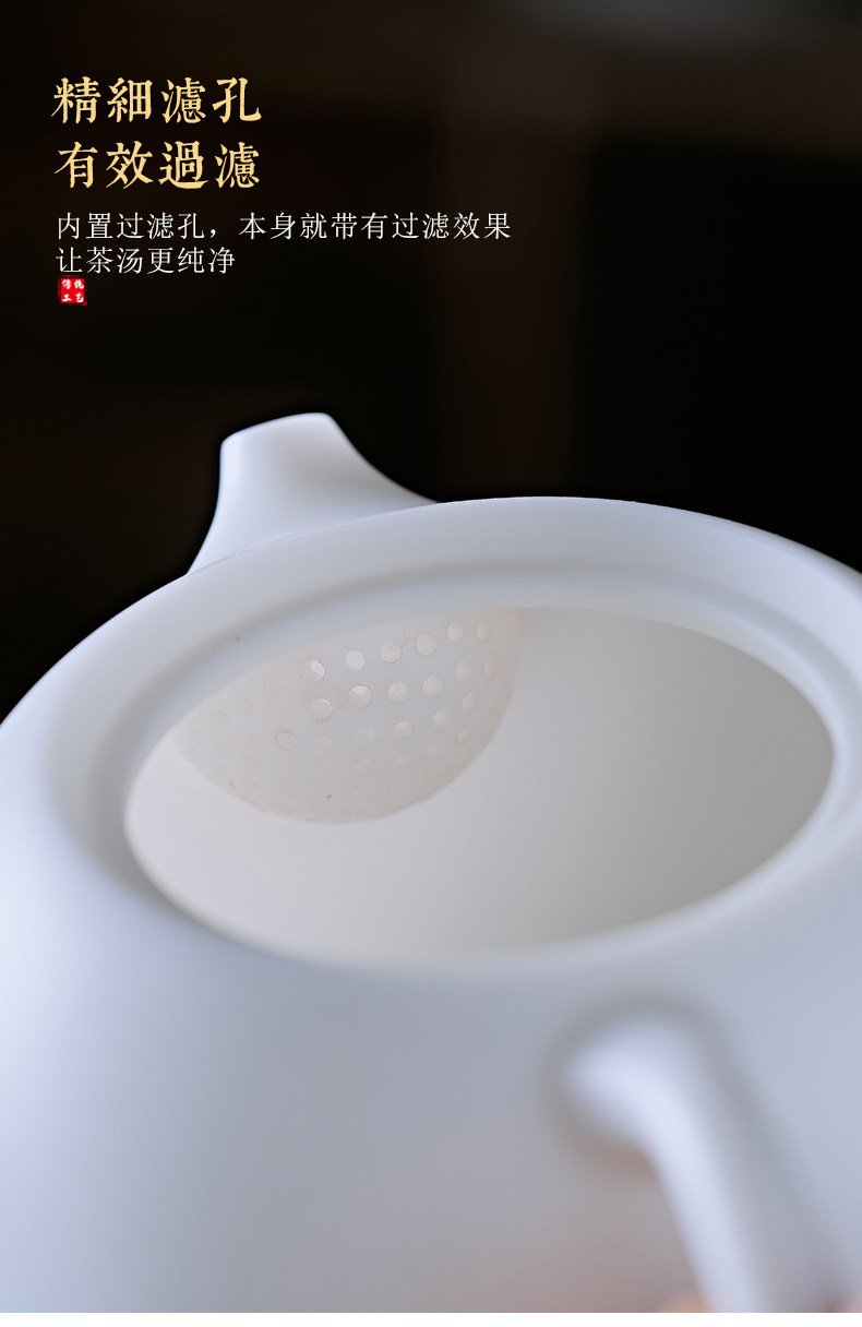 仰韻 素燒德化白瓷羊脂玉瓷功夫茶具套裝 家用辦公室中式整套茶杯|功夫茶具|ETMall東森購物網