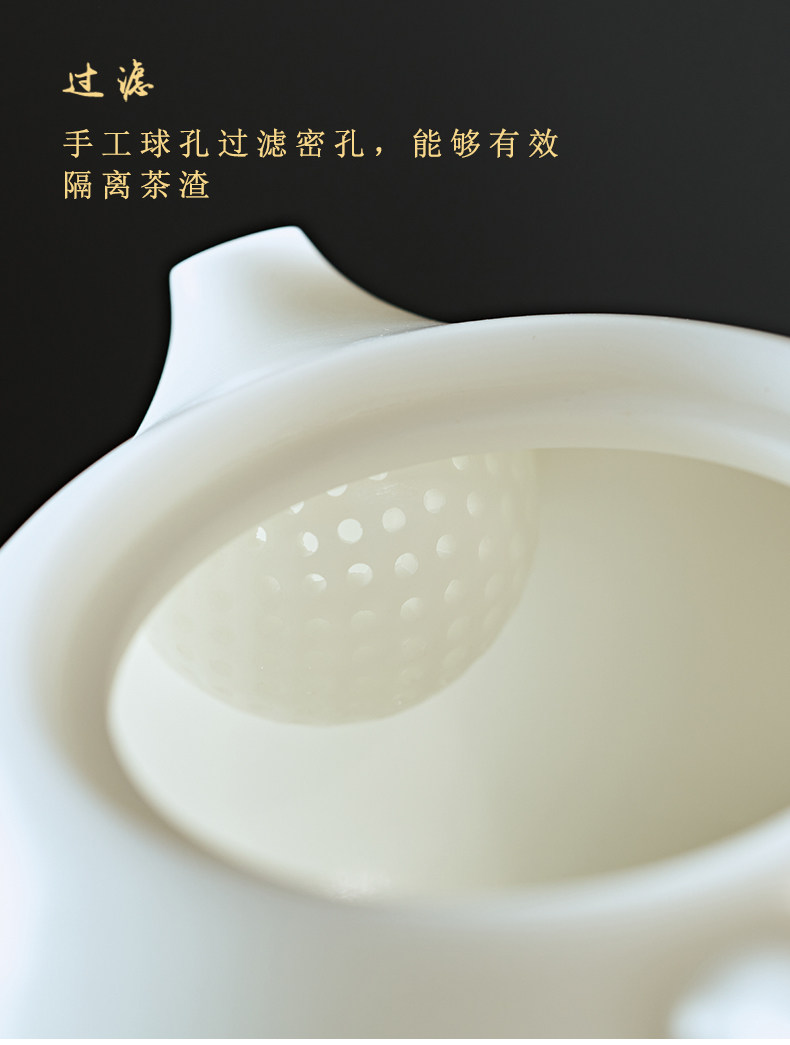 仰韻德化白瓷冰種玉瓷西施壺豬油白高精密旋轉茶壺家用中式泡茶壺|茶壺|ETMall東森購物網