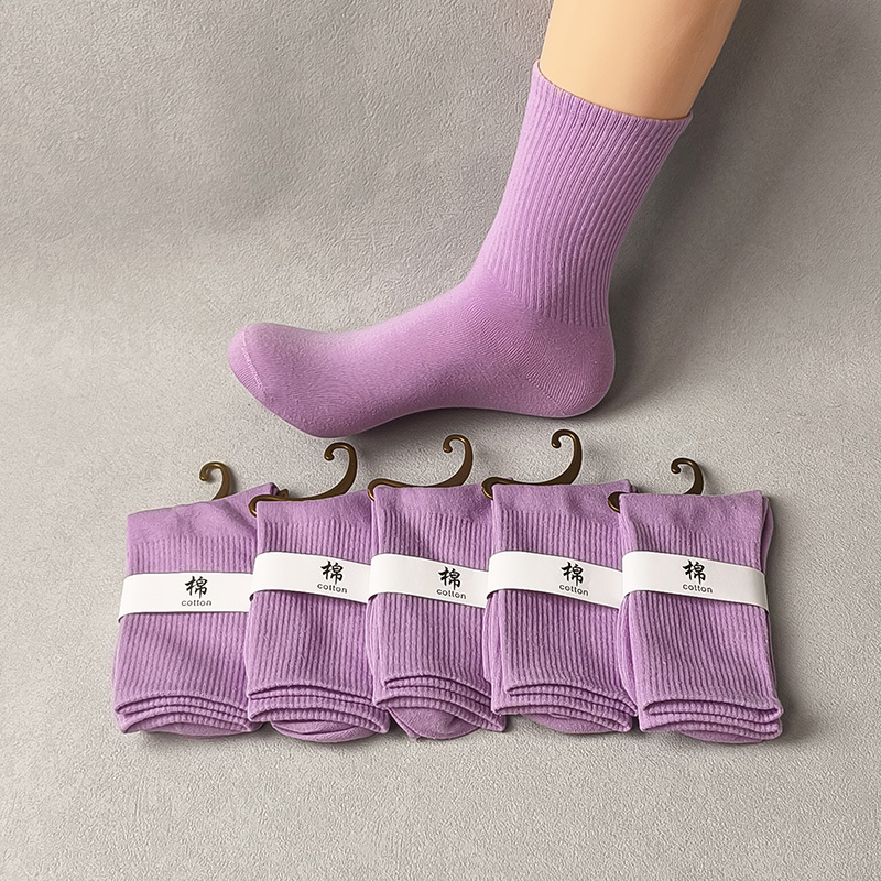 Violet Men's 100% Cotton Mid-Calf Socks, Men's Sports Socks, Anti-Odor Spring and Summer Sweat-Absorbent Pure Cotton Socks Violet Men's 100% Cotton Mid-Calf Socks, Men's Sports Socks, Anti-Odor Spring and Summer Sweat-Absorbent Pure Cotton Socks