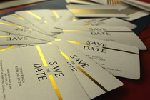 Customized wedding small card thank you card back card RSVP card hot hand tear gold foil invitation invitation business