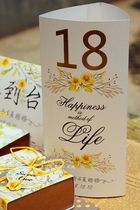 Table cards tri-fold table cards xing ming ka xi wei ka table card VIP card table qian dao tai high-end custom