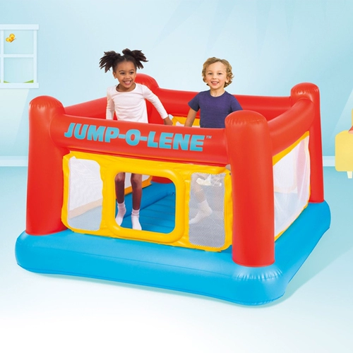 Intex, оригинальный квадратный батут для младенца для прыжков для парков развлечений, надувная морская игрушка, бассейн с шариками