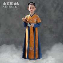 Han-dressed girls and childrens ancient and improved banner Chinese style and tape dress for boys and girls in spring and autumn two sets