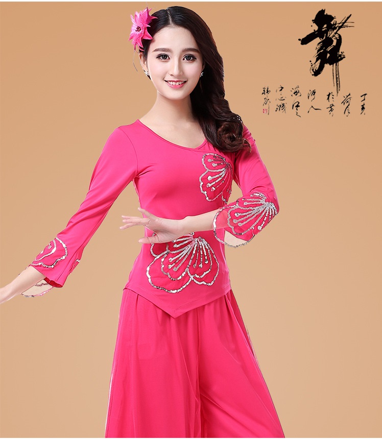 Trang phục khiêu vũ vuông xuân hè 2019 mới thêu nữ trung niên khiêu vũ biểu diễn trang phục váy thể thao - Khiêu vũ / Thể dục nhịp điệu / Thể dục dụng cụ giầy múa trẻ em