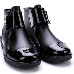 Pull back summer fashion short-tube rain boots for men, low-cut flat-soled kitchen shoes waterproof shoes, non-slip rain boots, ເກີບພິເສດສໍາລັບຮ້ານລ້າງລົດ