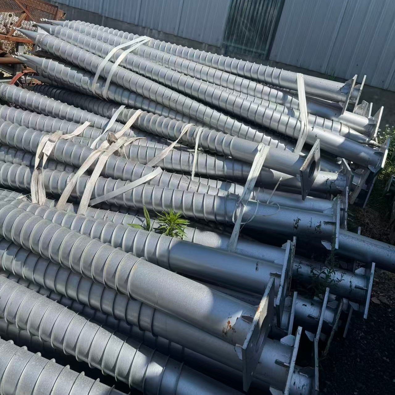 Стальная труба 地螺丝螺旋地桩灌注桩光伏预埋件q345b建筑预埋管镀锌螺旋地桩