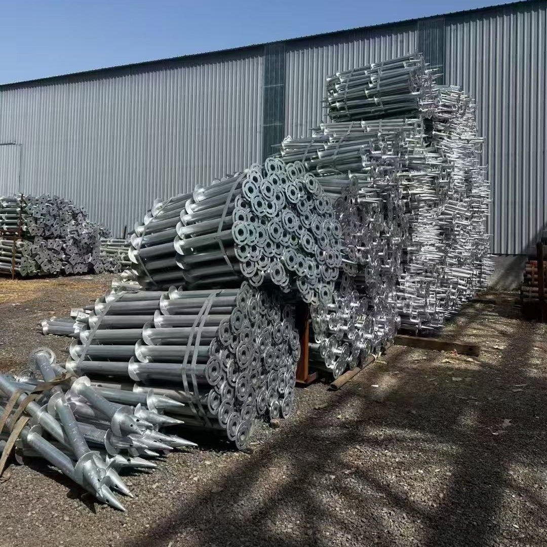 Стальная труба 地螺丝螺旋地桩灌注桩光伏预埋件q345b建筑预埋管镀锌螺旋地桩
