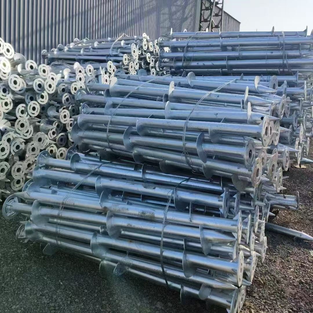 Стальная труба 地螺丝螺旋地桩灌注桩光伏预埋件q345b建筑预埋管镀锌螺旋地桩