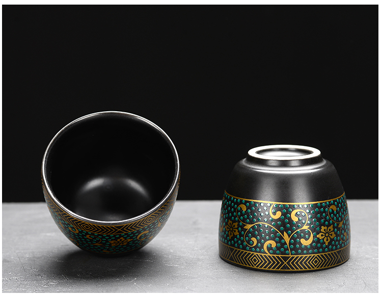 Lazy automatic tea light key-2 luxury home jun kung fu tea sets graphite tea tea set household contracted sitting room