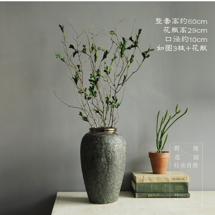 精美宜家 永生小葉楊 干樹枝干花枯枝北歐家居飾品粗陶花瓶插花樣板間民宿 Yahoo奇摩拍賣