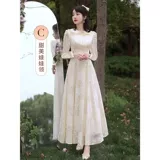 Весеннее летнее цветное платье подружки невесты, для подружки невесты, цвета шампанского, китайский стиль