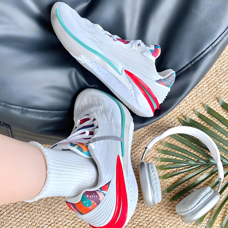 Gt2 Men's Basketball Shoes Full-Length Air Cushion Actual Game Shoes Peach Year of the Rabbit Limited Edition Big Kids All-Star Pink