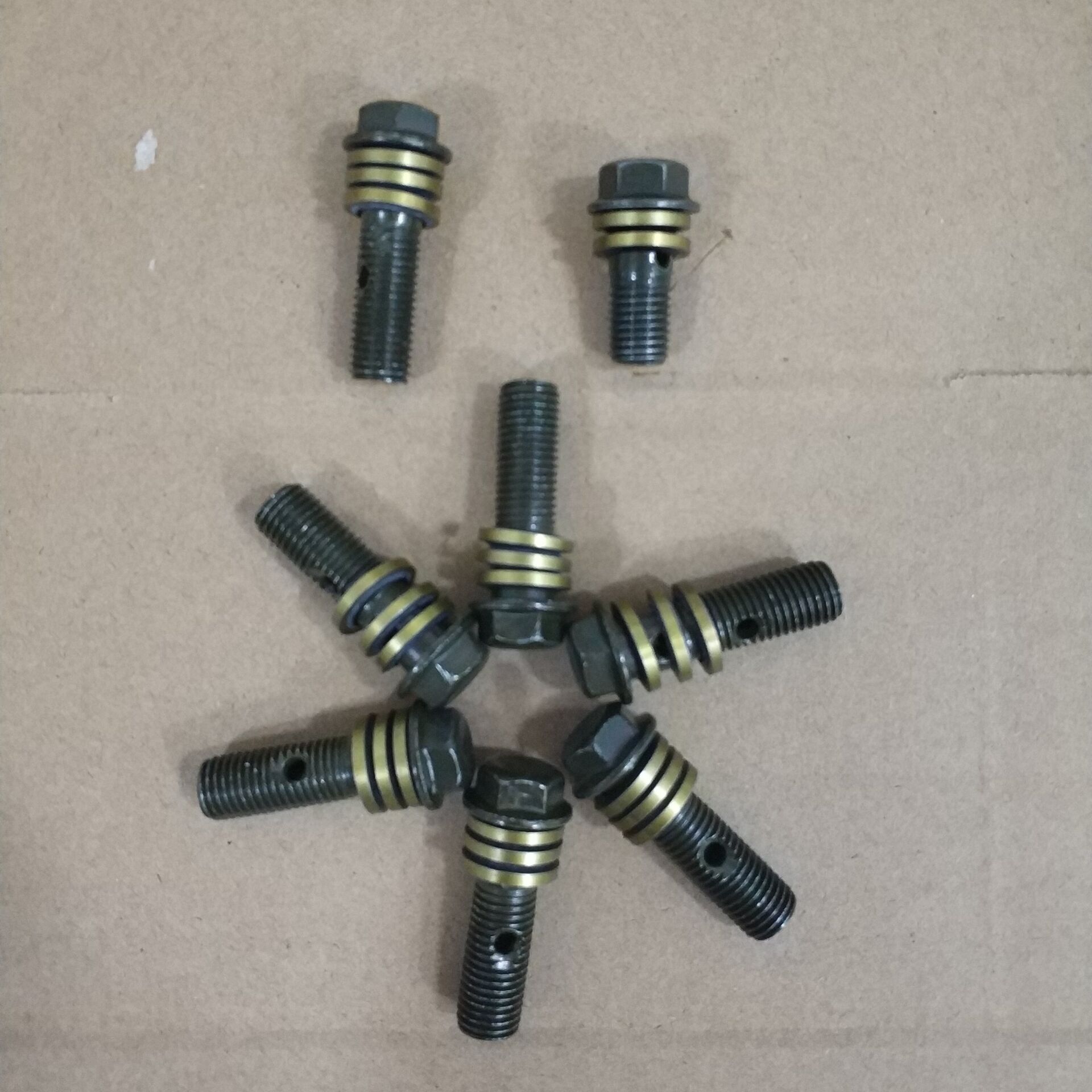 Motorcycle retrofit universal brake double tubing linkage hollow plus filament caliper pump M10 oil leak oil pressure screw-Taobao