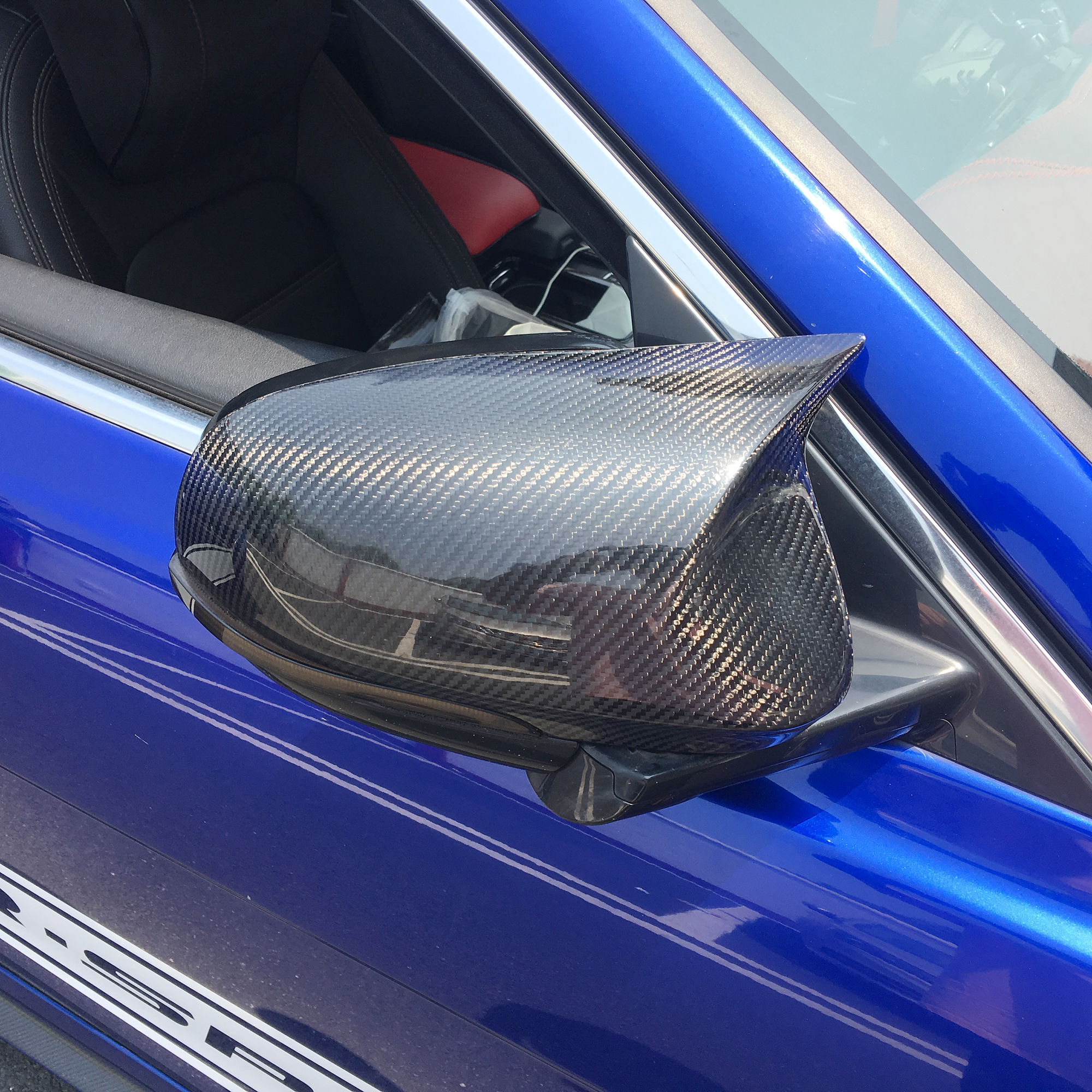 Suitable for Jaguar carbon fiber rearview case XEL XFL XJL EIF-PACE TYPE horn rearview cover