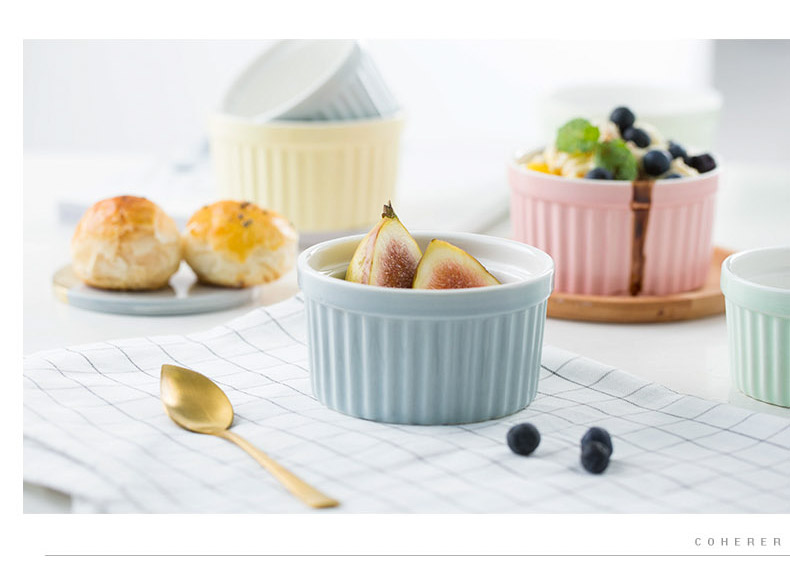 Nordic shu she ceramic baking baking mold baking bowl bowl pudding steamed egg cup bowl home ideas for their jobs