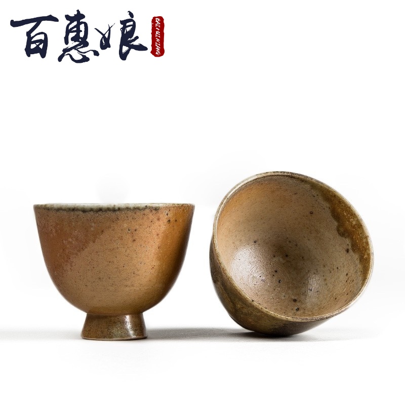 (niang manual wood beaker coarse pottery sample tea cup to use individual cup cup up kung fu master cup a cup of tea