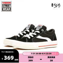 VISIONxOdd Astley Pro Black Canvas Shoes Collared Fur Low Help Slippers Sport Casual Children Shoes