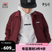 VISION Classic series BOXLOGO trendy streets New Shirley clip cotton Coach jacket warm jacket