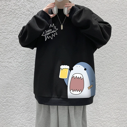 Осенняя утепленная толстовка, демисезонный лонгслив, удерживающая тепло футболка, в американском стиле, оверсайз