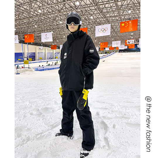 Waterproof snowboarding jacket men's cotton thickened mountaineering jacket oversize large size assault cotton jacket winter