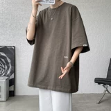 Бамбуковая хлопковая шелковая футболка с коротким рукавом, из хлопка и льна, большой размер