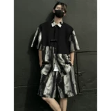 Нарукавники, летний комплект, шелковая рубашка, короткий рукав, размер, китайский стиль