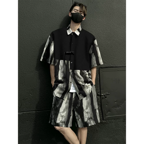 Нарукавники, летний комплект, шелковая рубашка, короткий рукав, размер, китайский стиль