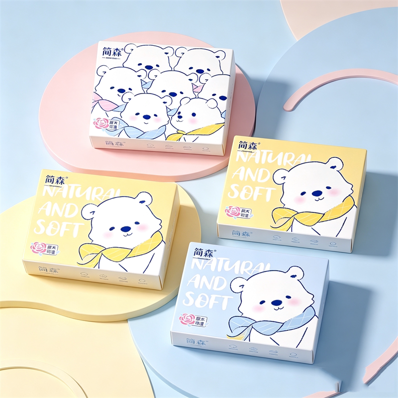 Original Wood Pulp Car-Mounted Tissue Paper, Printed Large Roll Paper, Portable Tissue Paper, Maternal and Infant Napkins, Hand Wipes, Toilet Paper