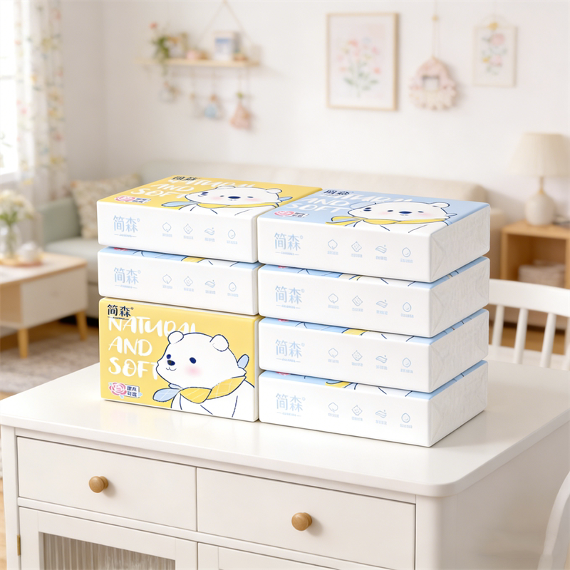 【20-Pack Portable Small Package】Natural Wood Pulp Tissue Paper for Babies, Moisturizing Cream Soft Tissue, Cloud Soft Tissue, Soft Type