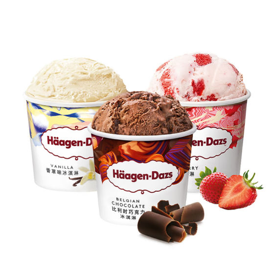 Haagen-Dazs Ice Cream Classic Pint 3-Cup Combo Pack Multi-Flavour Ice Cream Ice Cream