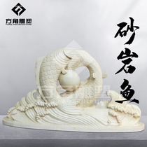 Square corner sculpture man-made sandstone villa garden grass pond flower pot handmade glass steel sculpture gold-plated