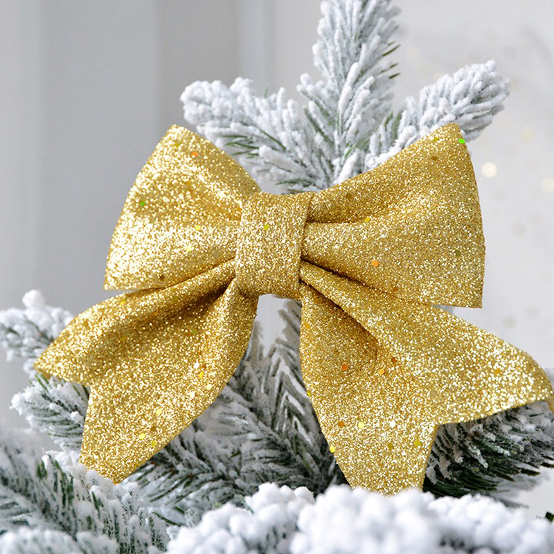 Golden finished large butterfly bright pink hung Christmas tree top gift accessories decorated on the background wall