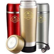  Taicheng travel electric cup Car kettle Mini student electric heating stainless steel portable car insulation cup