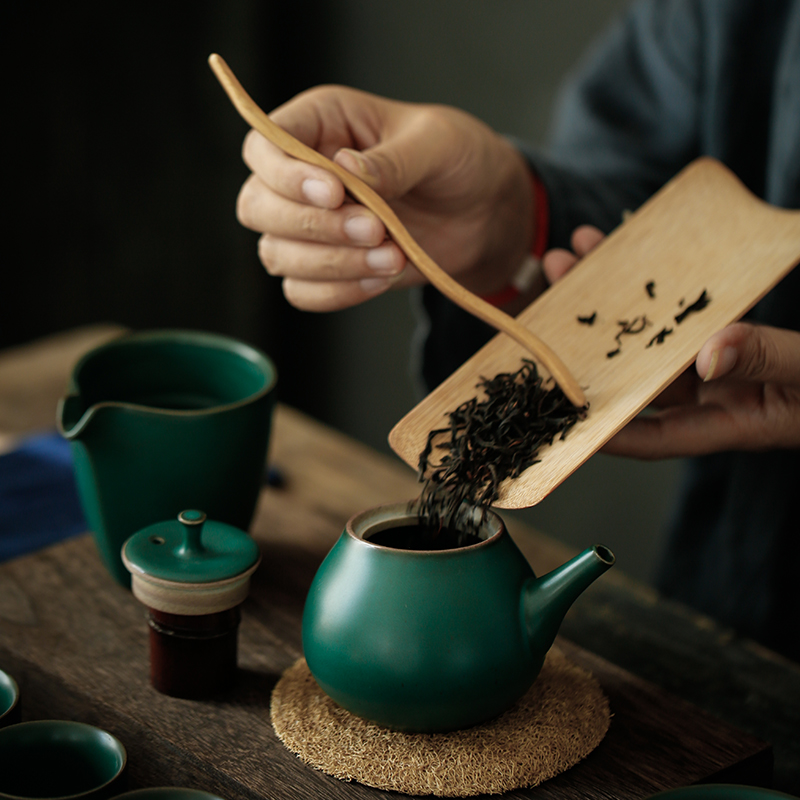 ShangYan ceramic kung fu tea set suit household Japanese side put the pot of tea of a complete set of tea, the teapot tea service contracted