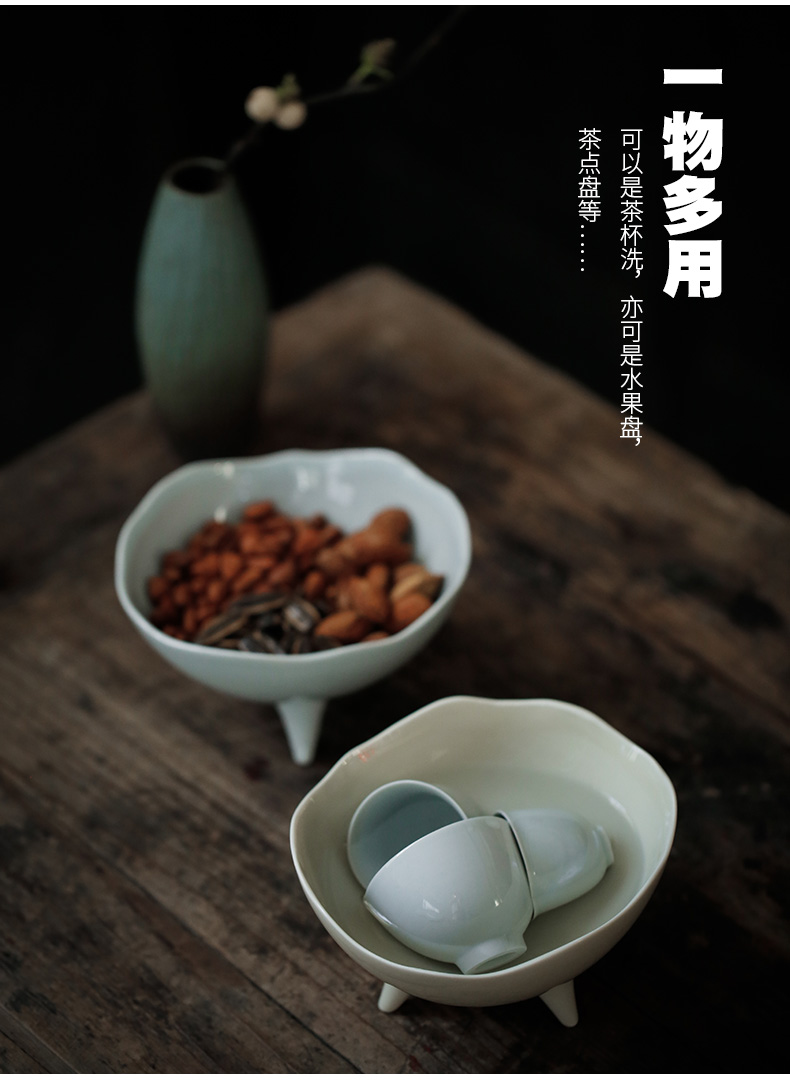 ShangYan creative high tea tray was white porcelain cup ice cream dessert bowl dried fruit snack plate XiCha wash to the trumpet