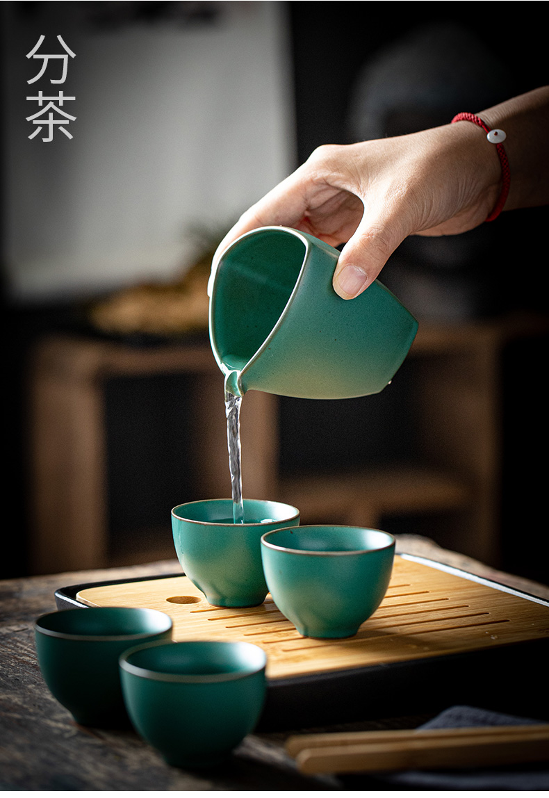 Japanese tea set of household ceramic tea tray dried small tea sets of kung fu tea tea set of small portable travel