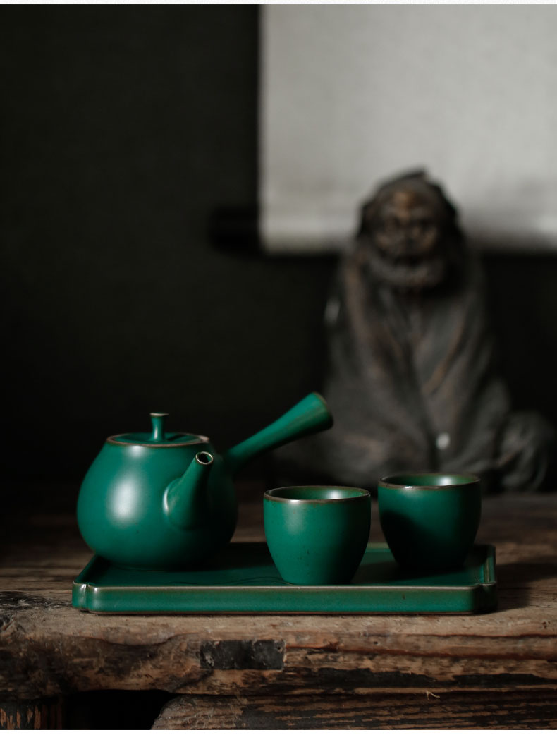 ShangYan Japanese kung fu tea set the home side pot 2 small set of restoring ancient ways group contracted the gift tea set custom