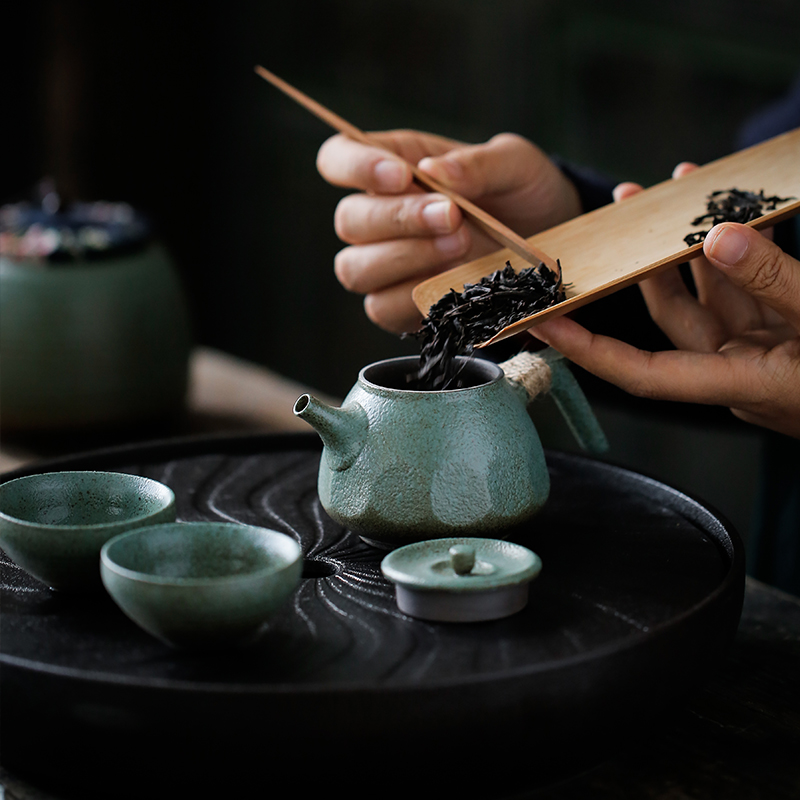 ShangYan Japanese tea set suit household kung fu tea tray ceramic cups contracted office make tea of a complete set of restoring ancient ways