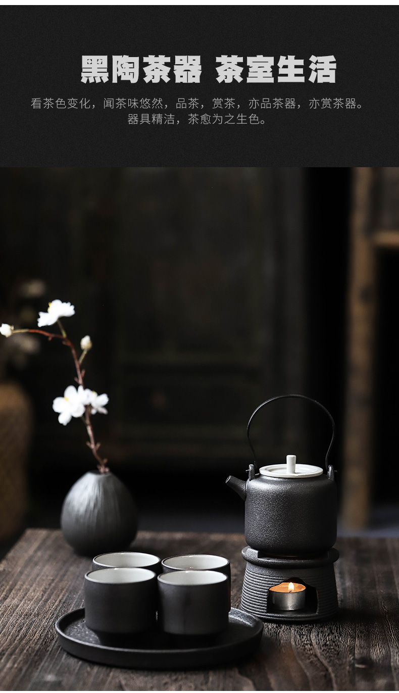 Japanese contracted kung fu tea set suit small set of modern ceramic tea tray was retro tea tea set household dry tea
