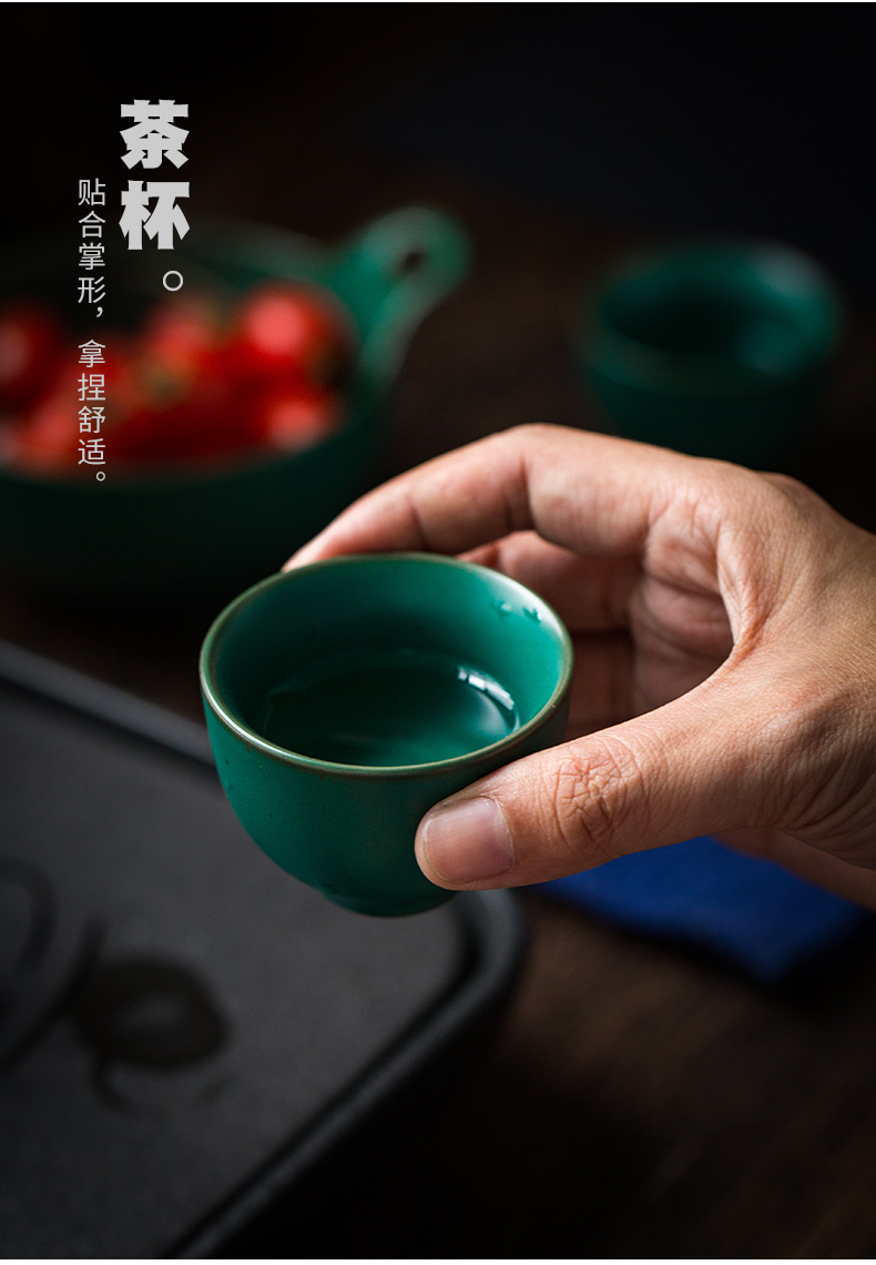 ShangYan tea restoring ancient ways suit household kung fu tea set contracted ceramic tea tray teapot small set of tea cups