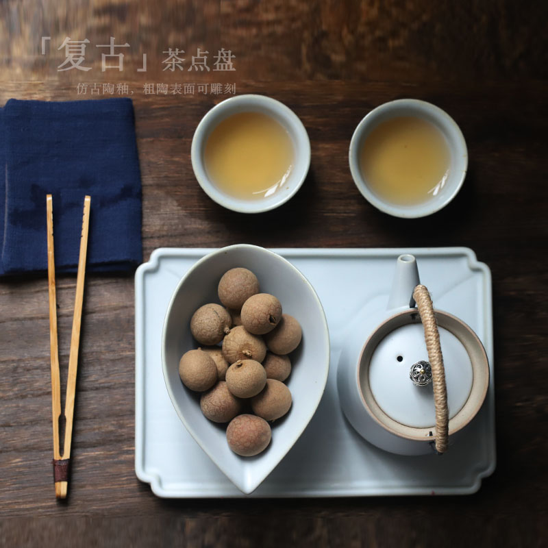 ShangYan Japanese tea tray was creative snack plate dry fruit tray ceramic snack serving tea accessories the nut plate