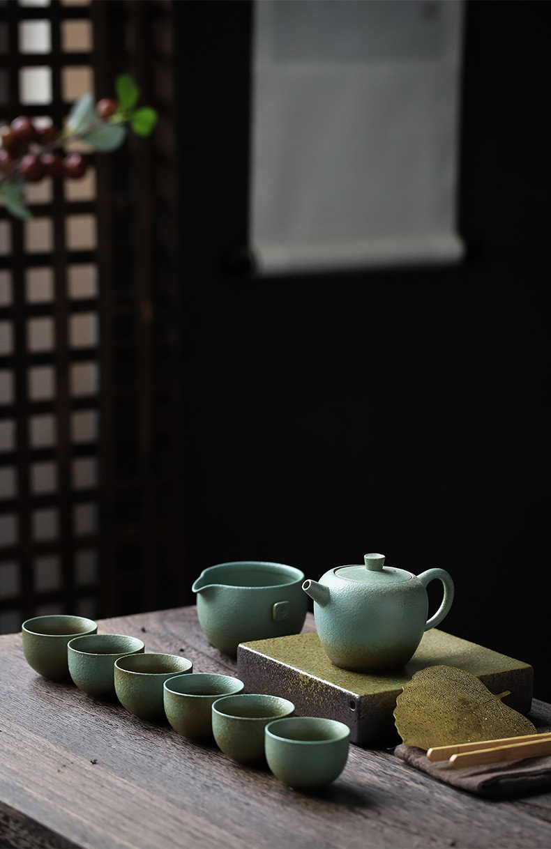 ShangYan Japanese tea set suit household retro xi shi ceramic teapot household contracted tea pot of kung fu tea set
