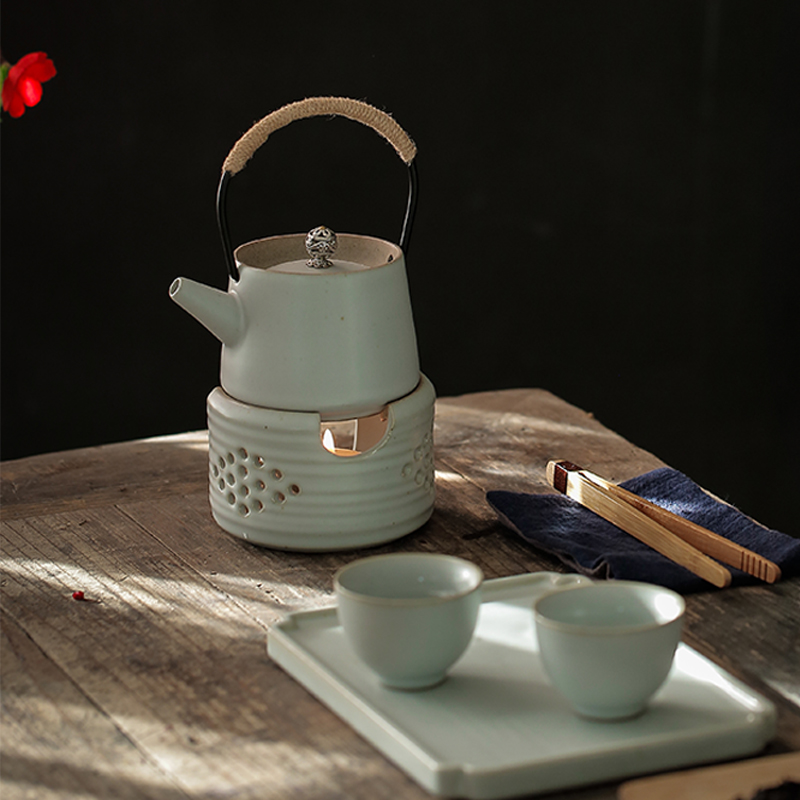ShangYan Japanese kung fu tea set the based heating temperature tea stove teapot tea tray ceramic cups of a complete set of the home