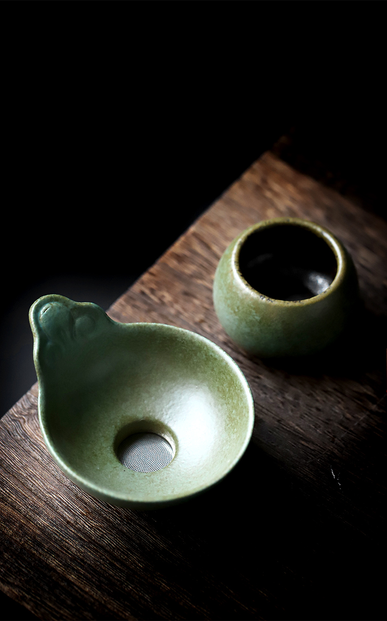 ShangYan ceramic) filter kung fu tea tea accessories in hot tea strainer filter tea tea tea slip through